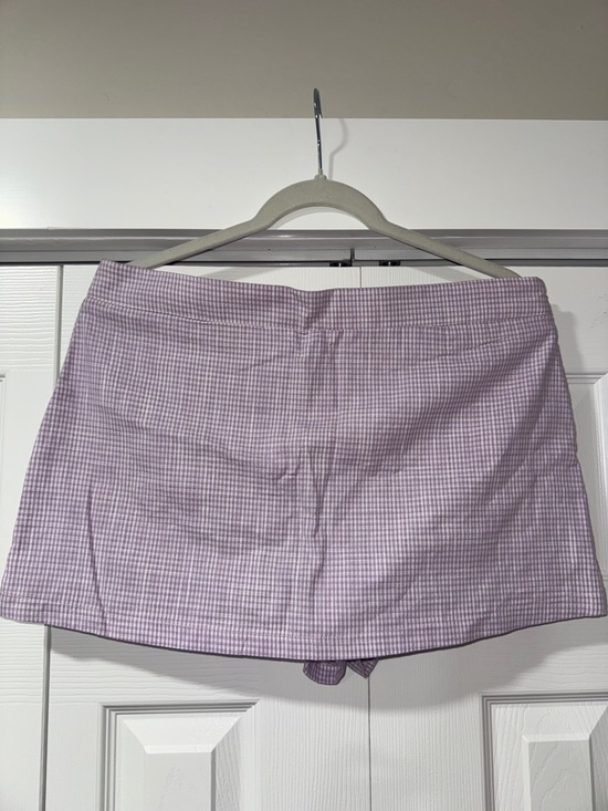 Free People Dresses & Skirts - FREE PEOPLE Lilac Gingham Mini Skort
